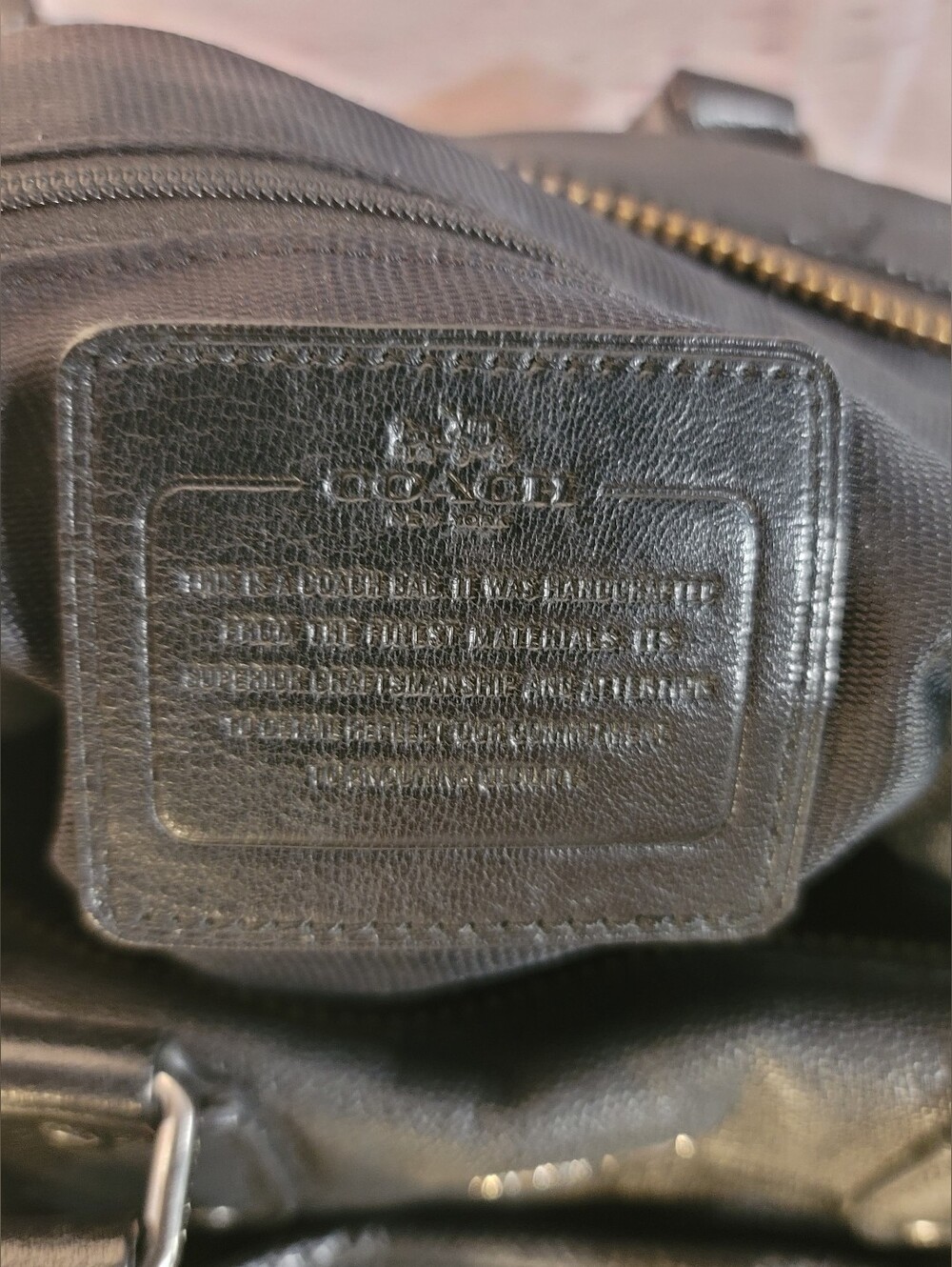 Coach Rhyder 33689 Black Leather Satchel Crossbody Doctor Bag - Picture 13 of 14